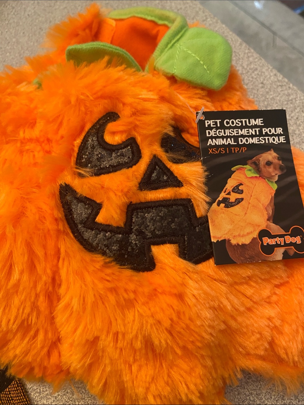 Orange Pumpkin Pet Costume -
